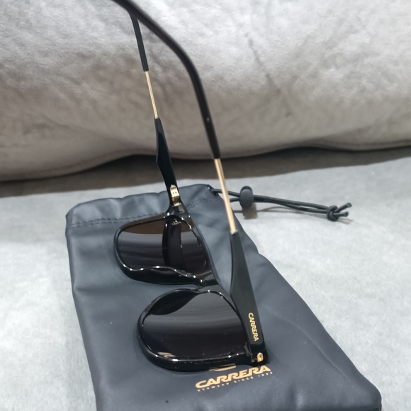 CARRERA BLACK SUNGLASSES WITH CASE NEW - Picture 3 of 6